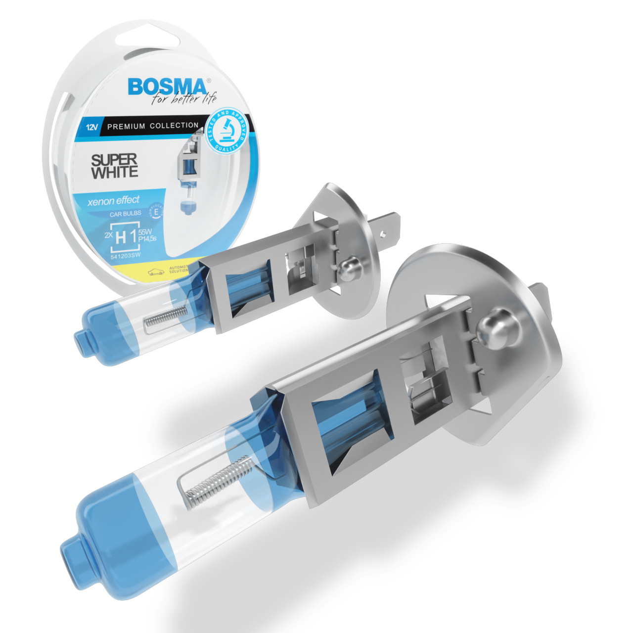 

2x Żarówki H1 Bosma White 12V 55W 4300K