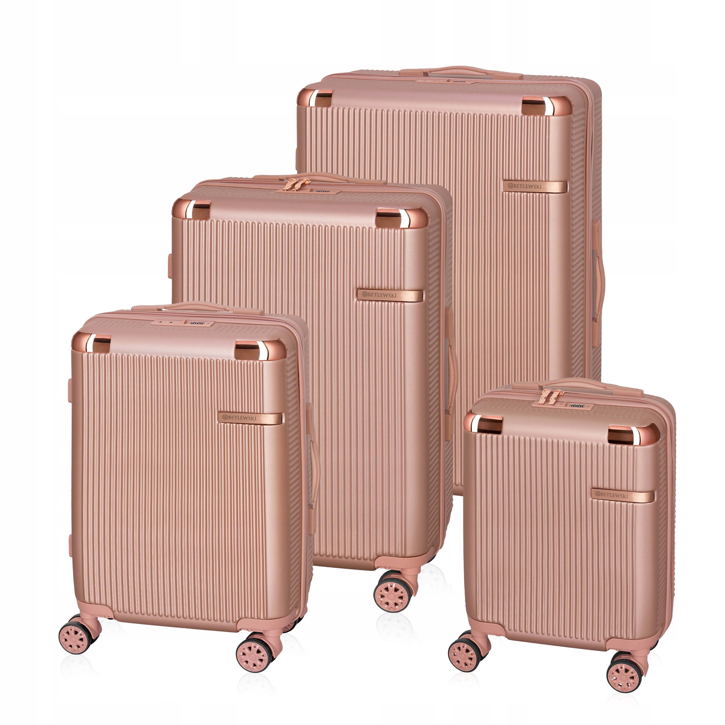 Betlewski Sada 4 cestovních kufrů na dovolenou pro celou rodinu