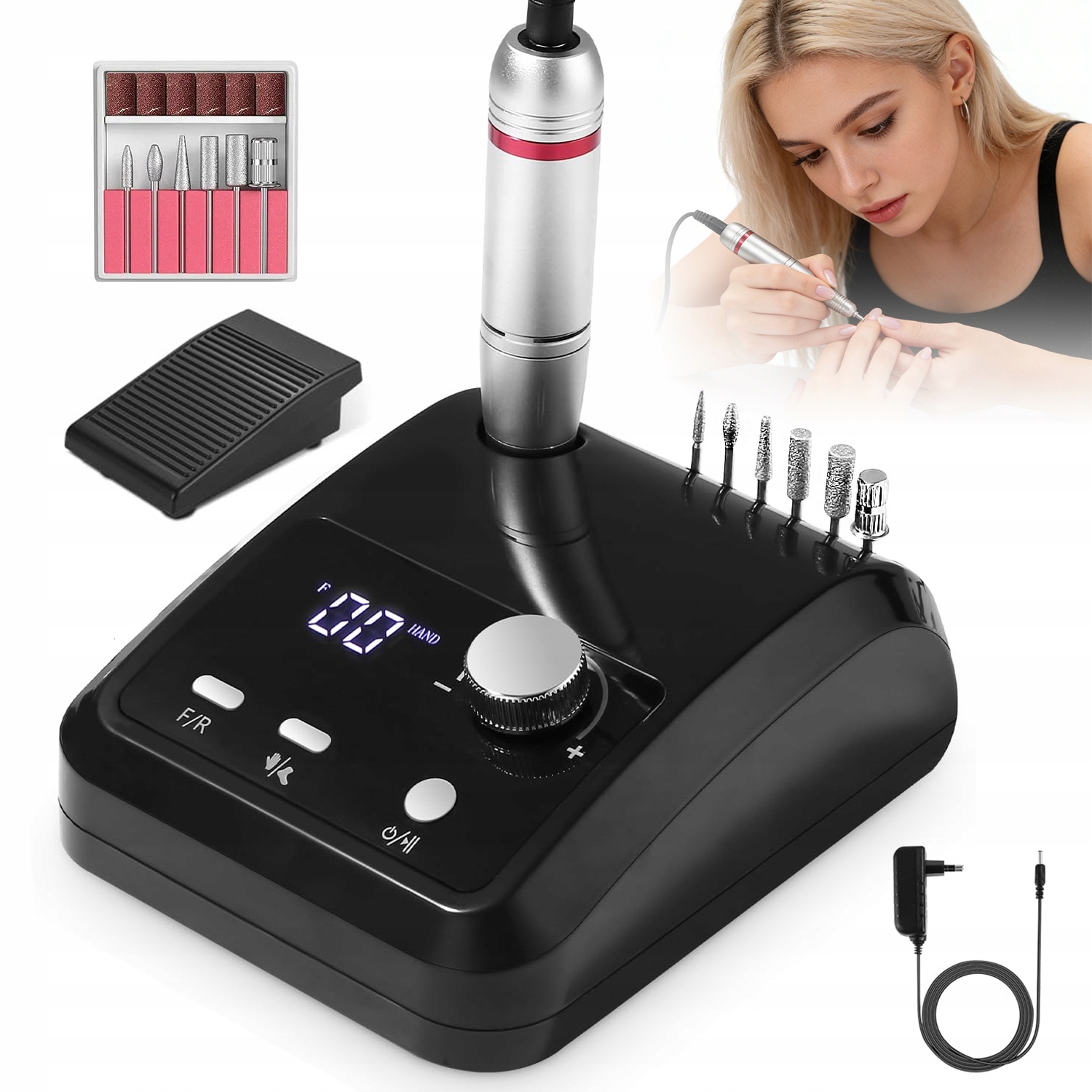 Bruska Na Nehty Ergonomická Elektrická Pro Manikúru A Pedikúru
