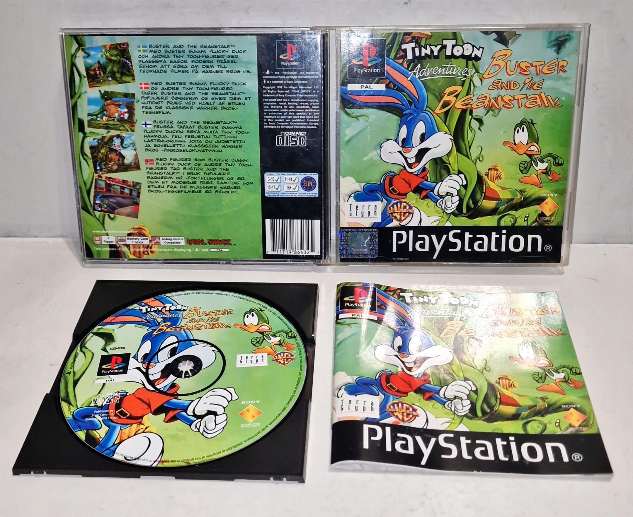 TINY TOON BUSTER AND THE BEANSTALK PSX PŁYTA BDB