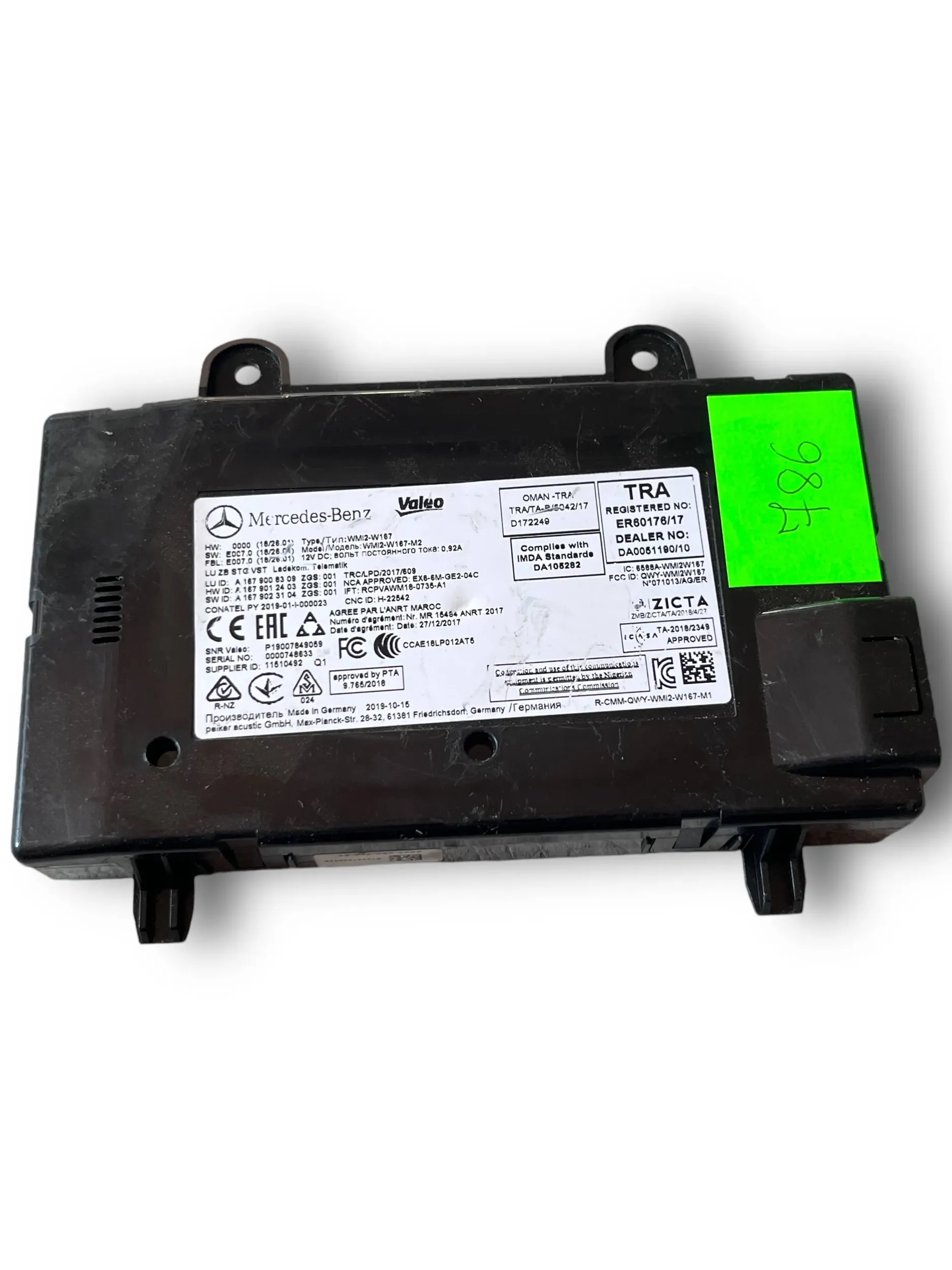 MERCEDES W167 Bedienteil TELEMATIK 1679008309 @M