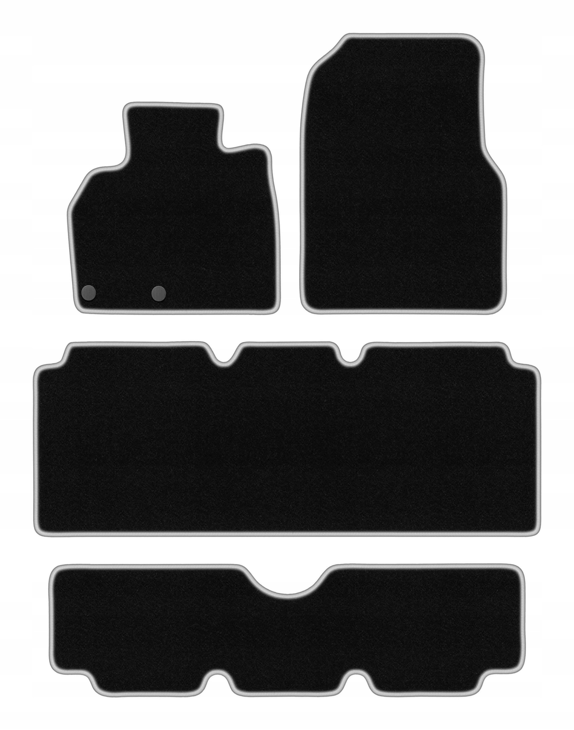 Velurové koberce pro Renault Espace IV 2002-2012 komplet Carlux-silver