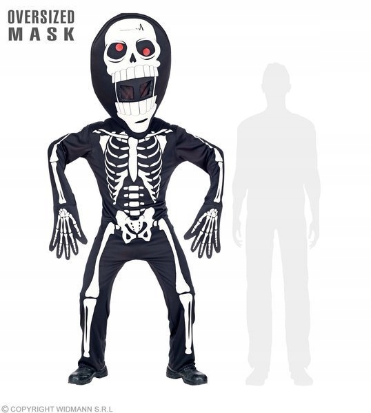 Kostým Kostra Kostlivce Oversize Maska S/m