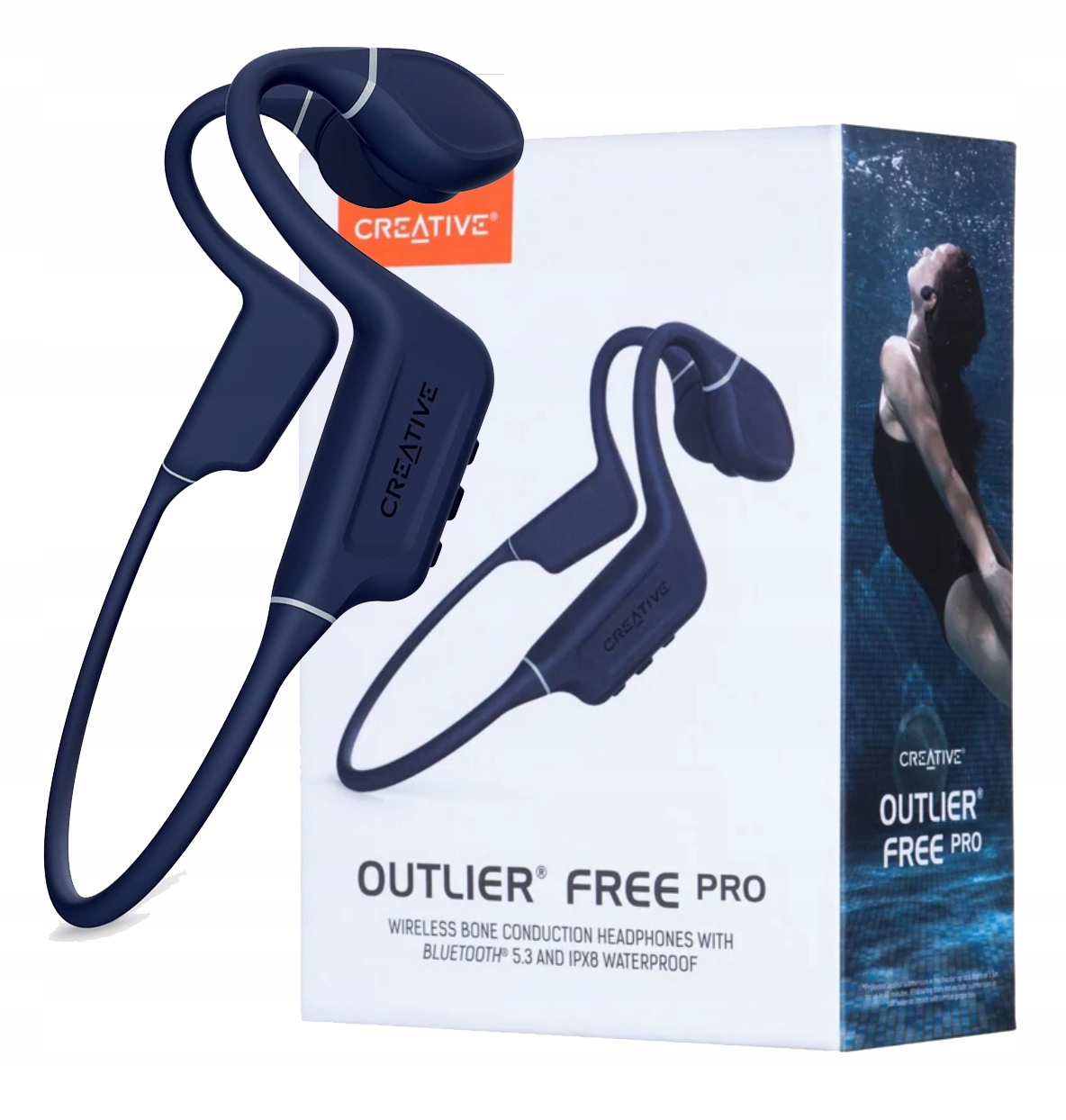 SŁUCHAWKI KOSTNE CREATIVE OUTLIER FREE PRO Z FUNKCJĄ ODTWARZANIA MP3 8GB
