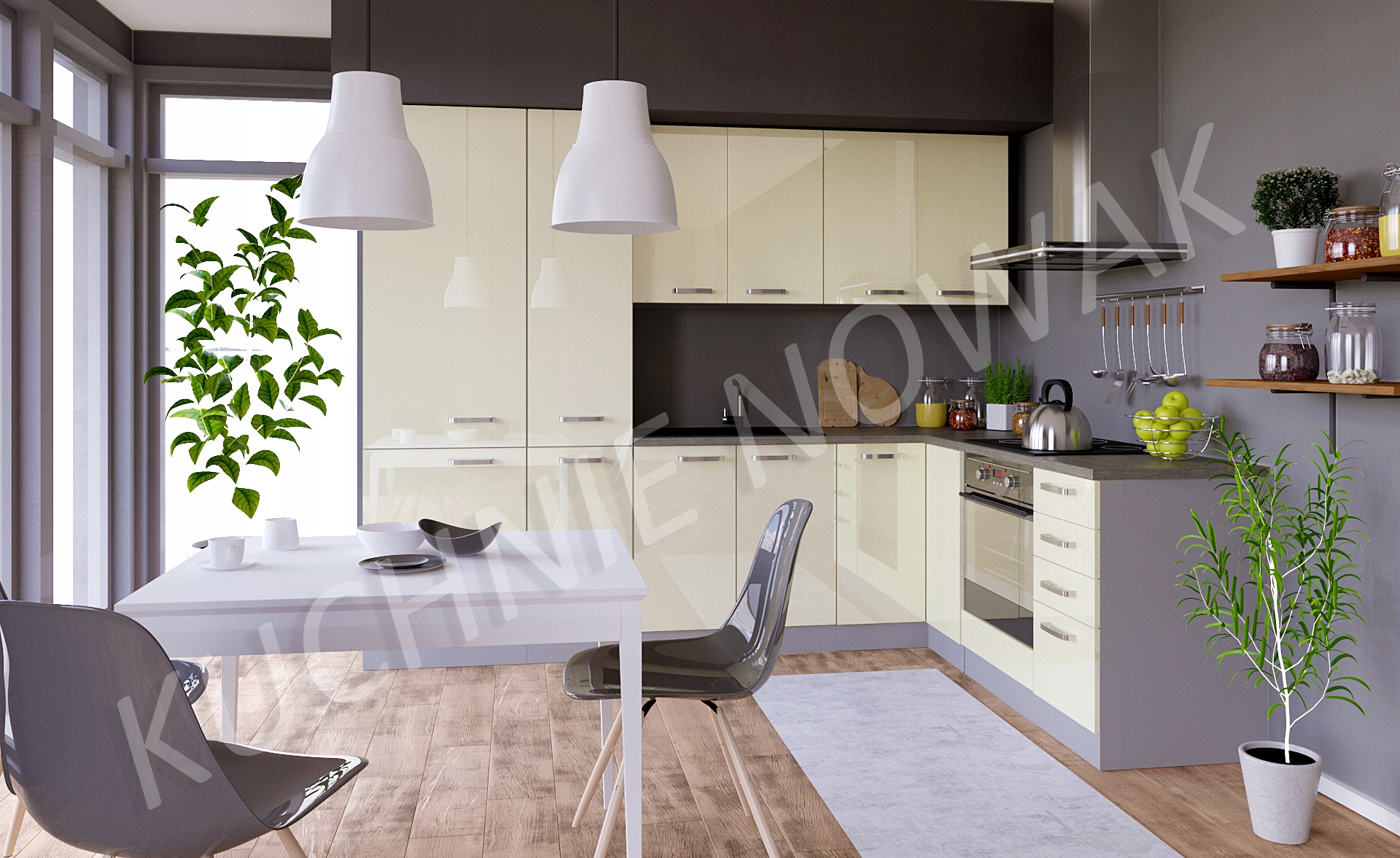 Meble kuchenne Torino MDF połysk