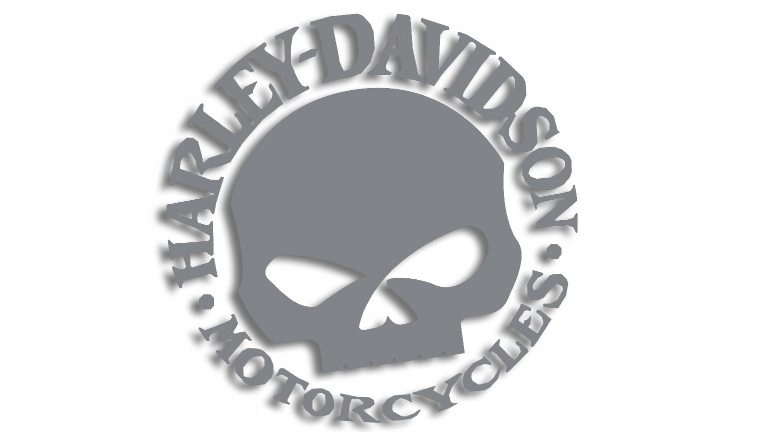 

Naklejka Harley Davidson skull szara