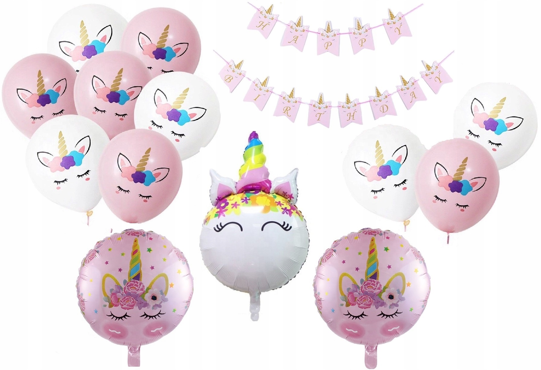 НАБОР ВОЗДУШНЫХ ШАРОВ, ДЕНЬ РОЖДЕНИЯ ВОЗДУШНЫЕ ШАРЫ ЕДИНОРОГ ГОД