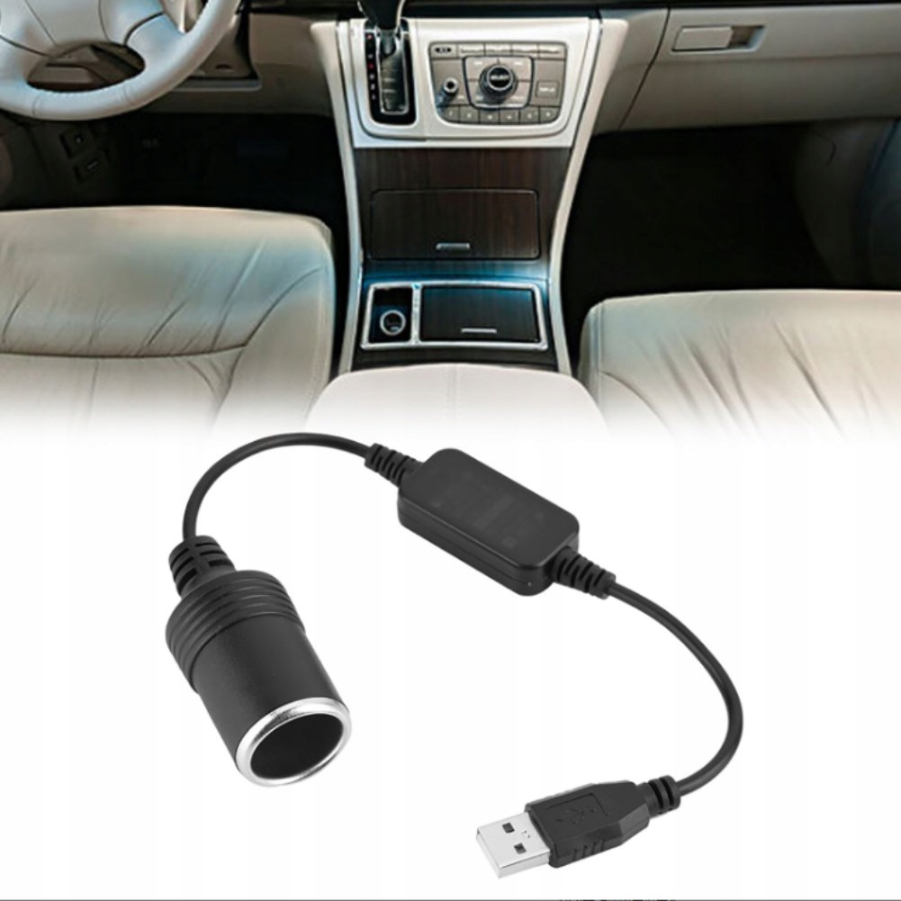 ADAPTER AUTO KONWERTER USB GNIAZDO ZAPALNICZKI Stan opakowania oryginalne
