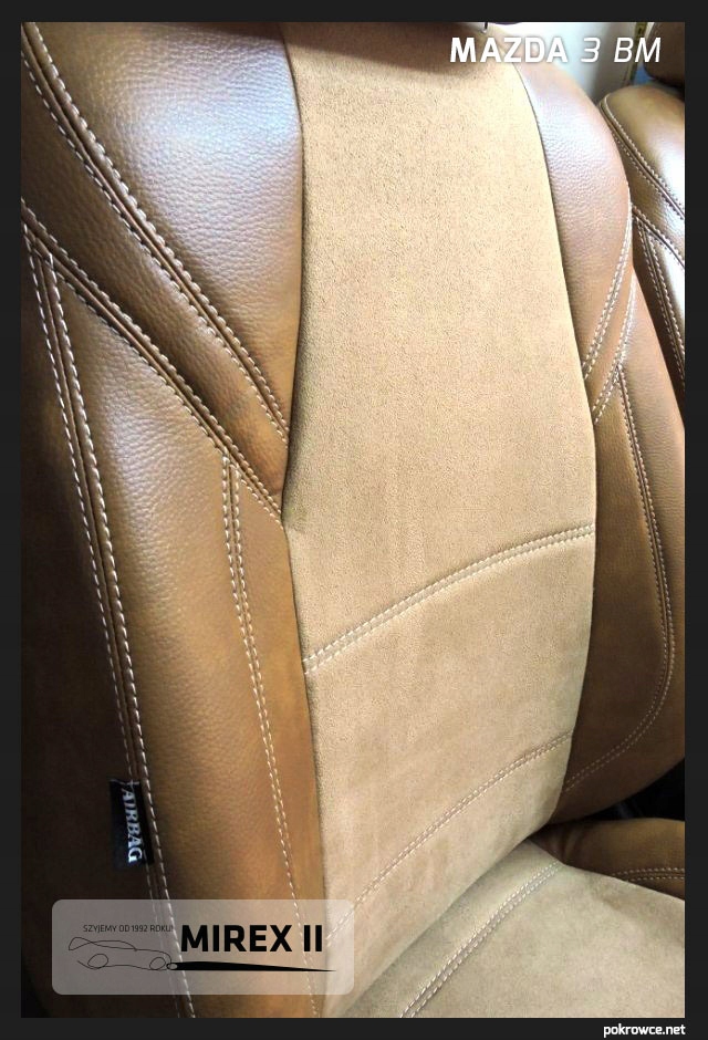 Pokrowce ze skóry i alkantary Mazda 3 BM BN