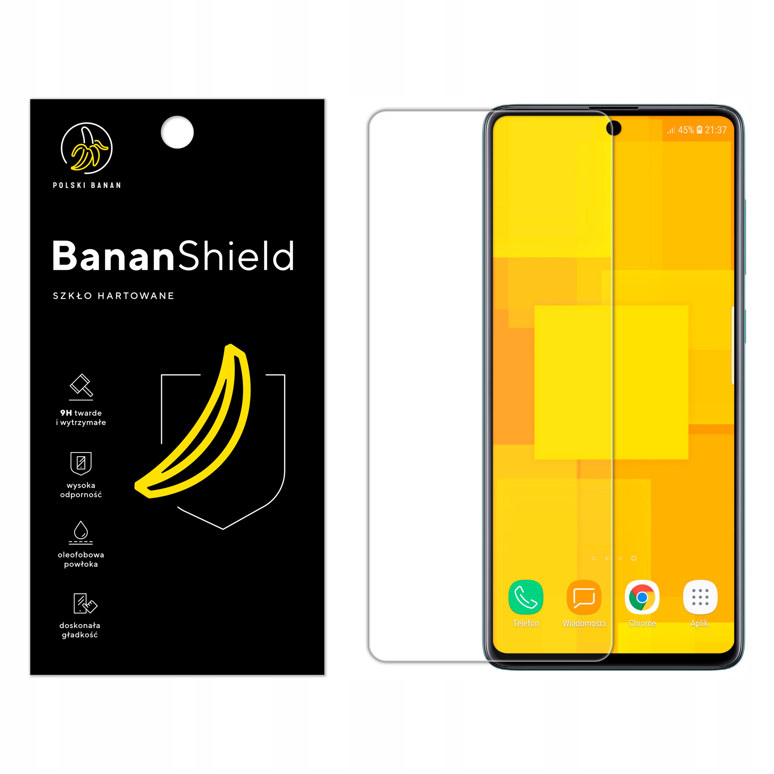

Szkło Hartowane Polski Banan 9H do Samsung A71
