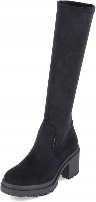 Bugatti Dámské Semišové Kozačky Černé Klasické Na Podpatku 40 Jlb