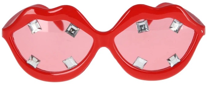 

Okulary Czerwone Usta Kryształki Wieczór Panieński