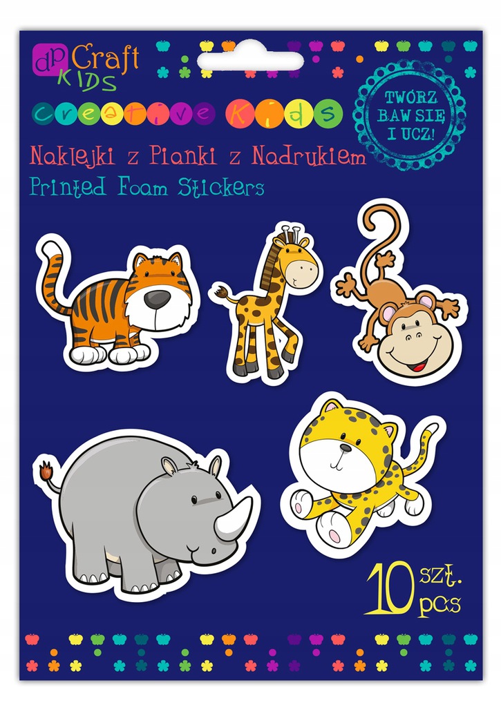 Naklejki Z Pianki Safari 10 Szt 083