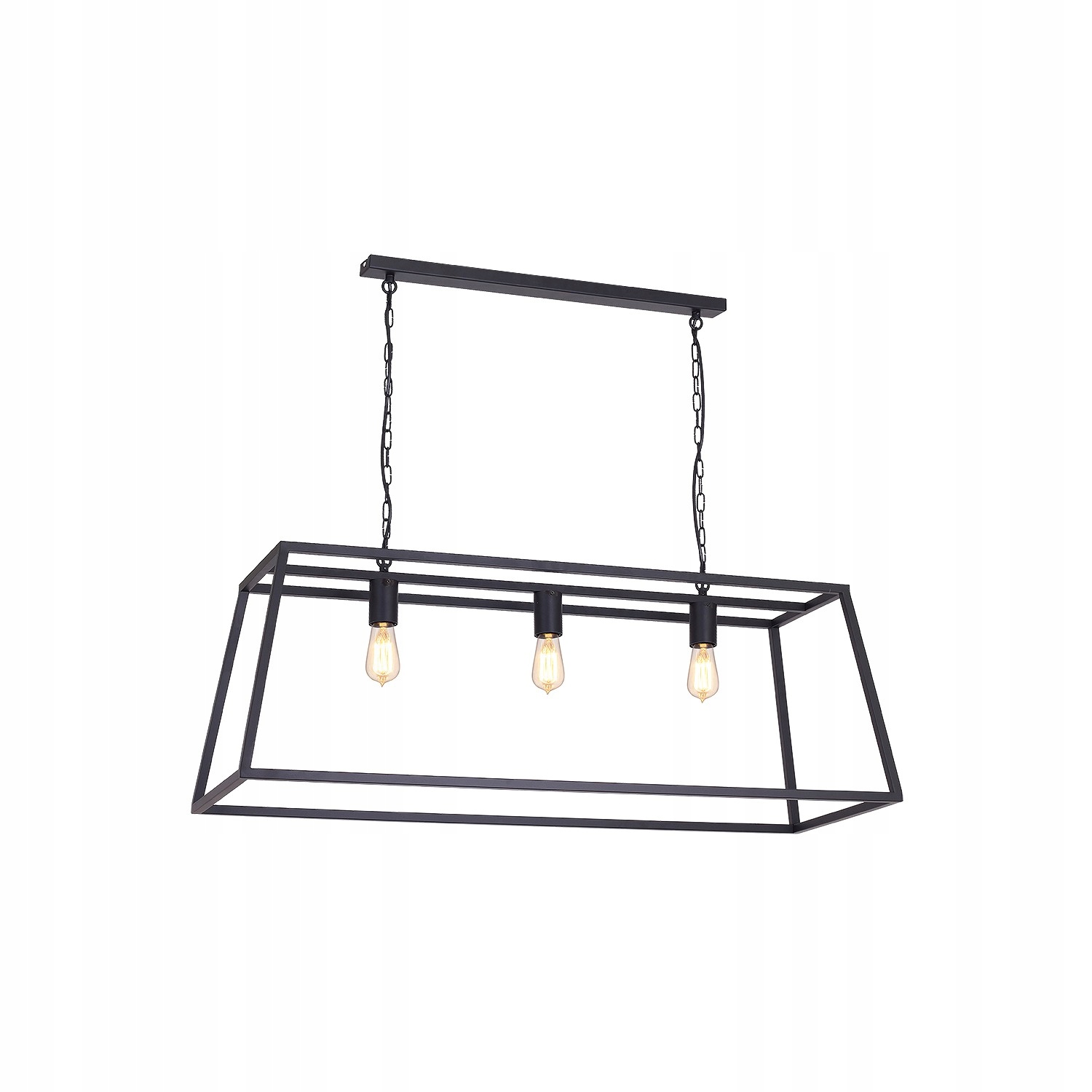 Černá loftová závěsná lampa Luminex Frame 1 x E27 nad stůl