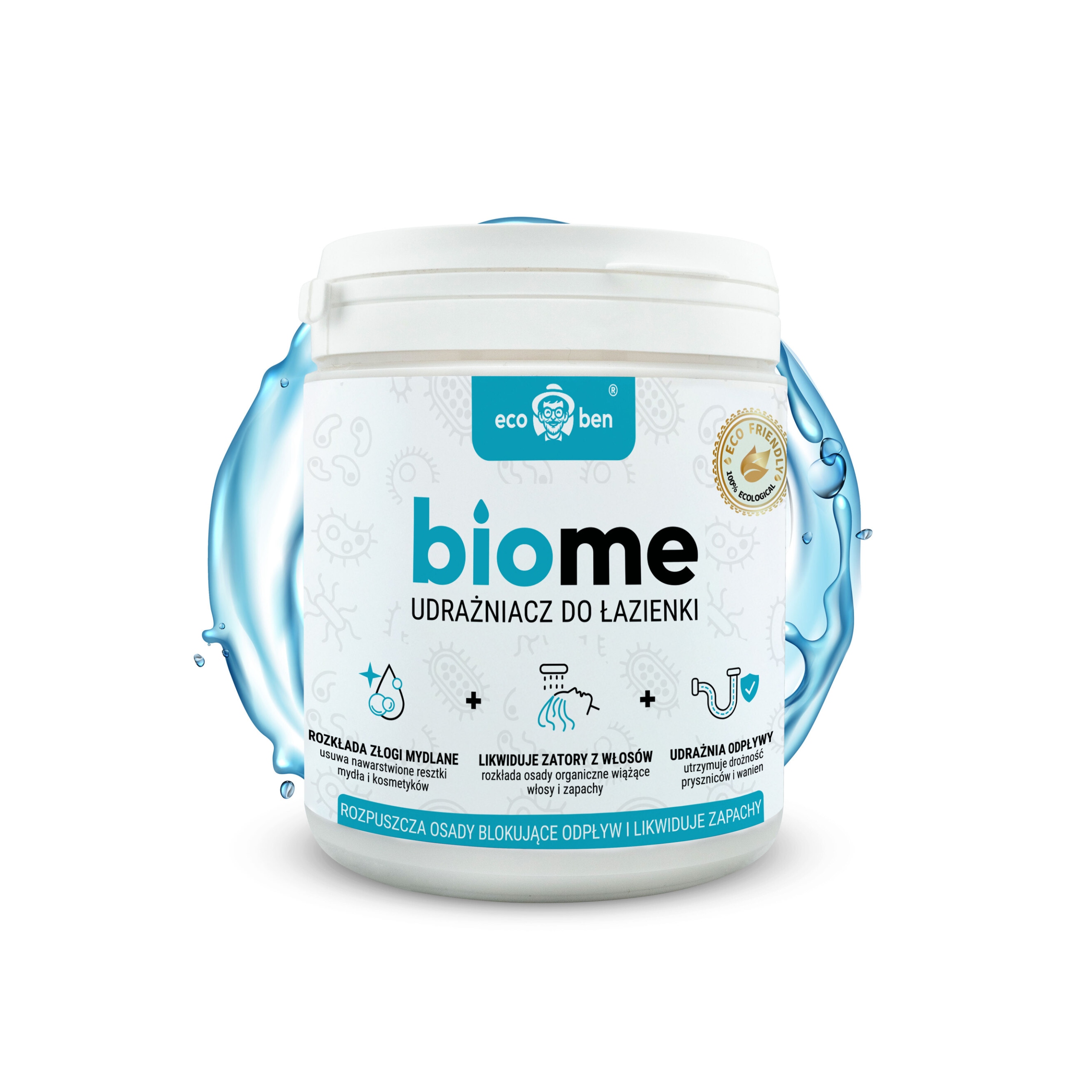 Dráždidlo Biologická koupelna Vlasy Mýdlo Trubky Čisticí septik 500 g