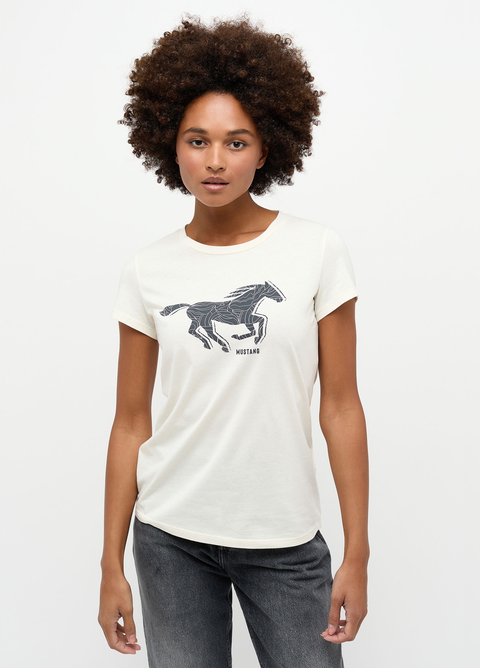 Mustang Jeans Alexia C Print - Whisper White 14426791828 | T-Shirts