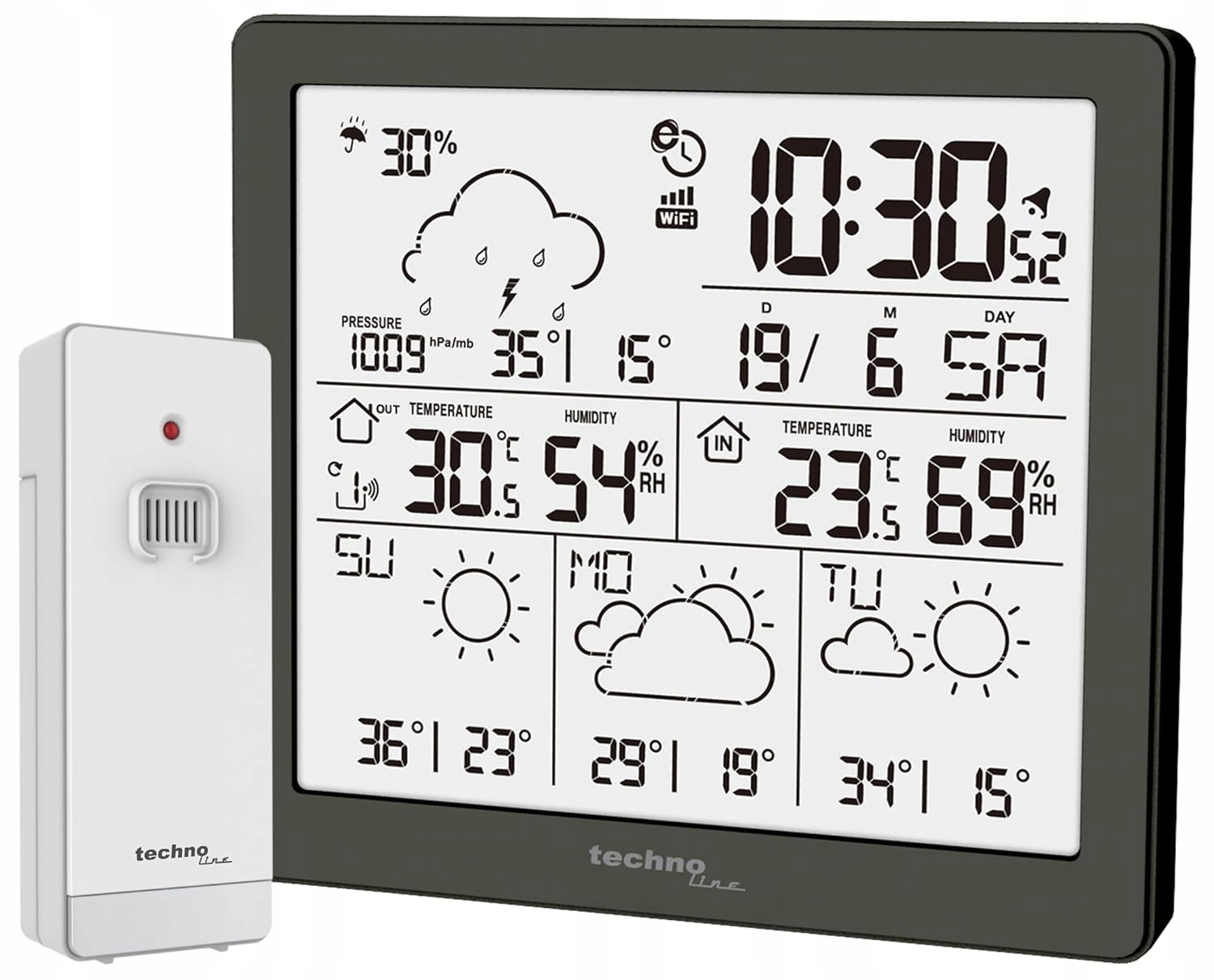 Meteorologická Stanice S Technoline Senzorem WD2200, Předpověď Na 3 Dny