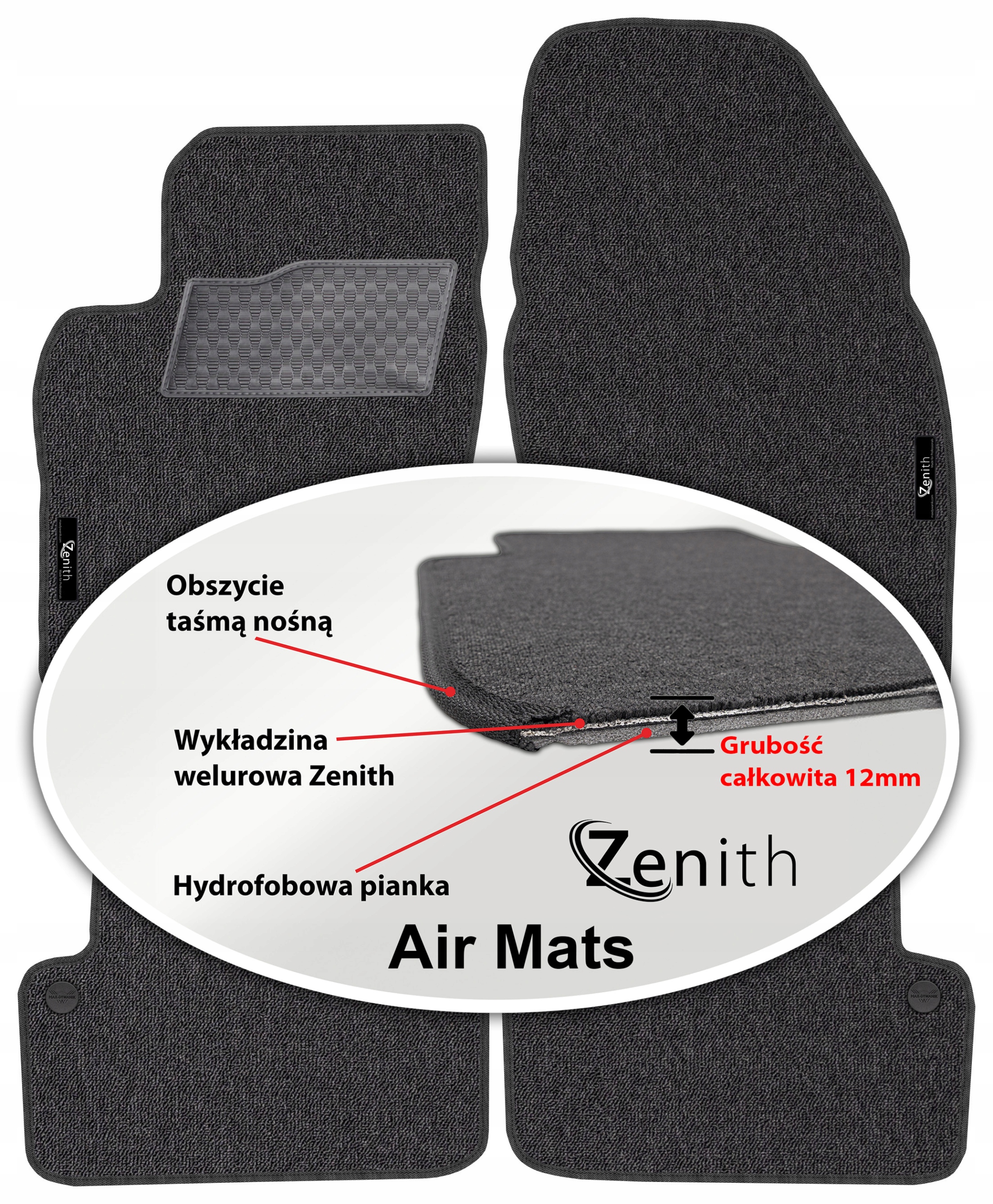 Volvo V70 II 2000-2007 Velúrové koberčeky do auta Zenith Air Mats