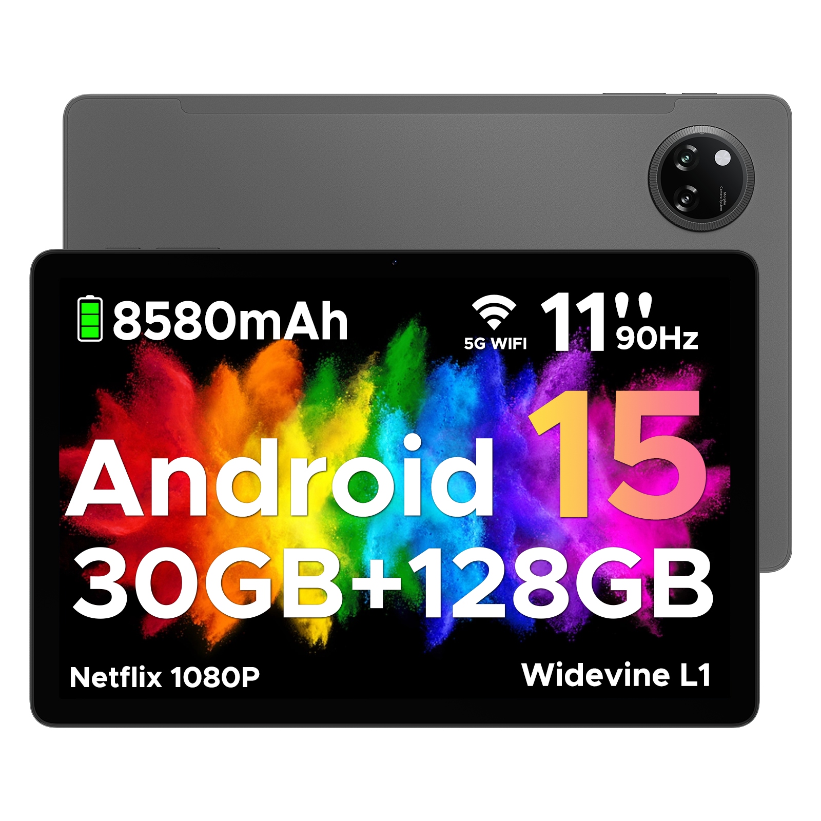 Doogee TabA9Pro+ Android 15 11" 90Hz Tablet 30GB RAM/128GB Pamäť 8580mAh OTG/3.5mm/12nm/Rozpoznávanie tváre