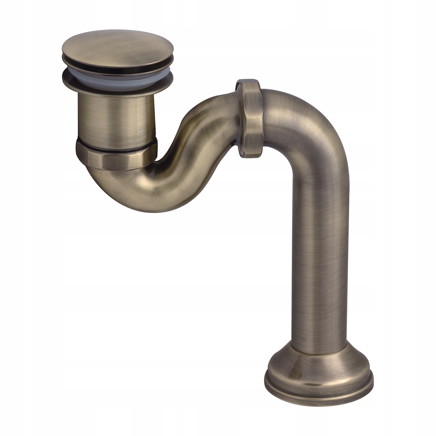 Vaňový Sifón Bronzová Starožitná Mosadz Bez Prepadu