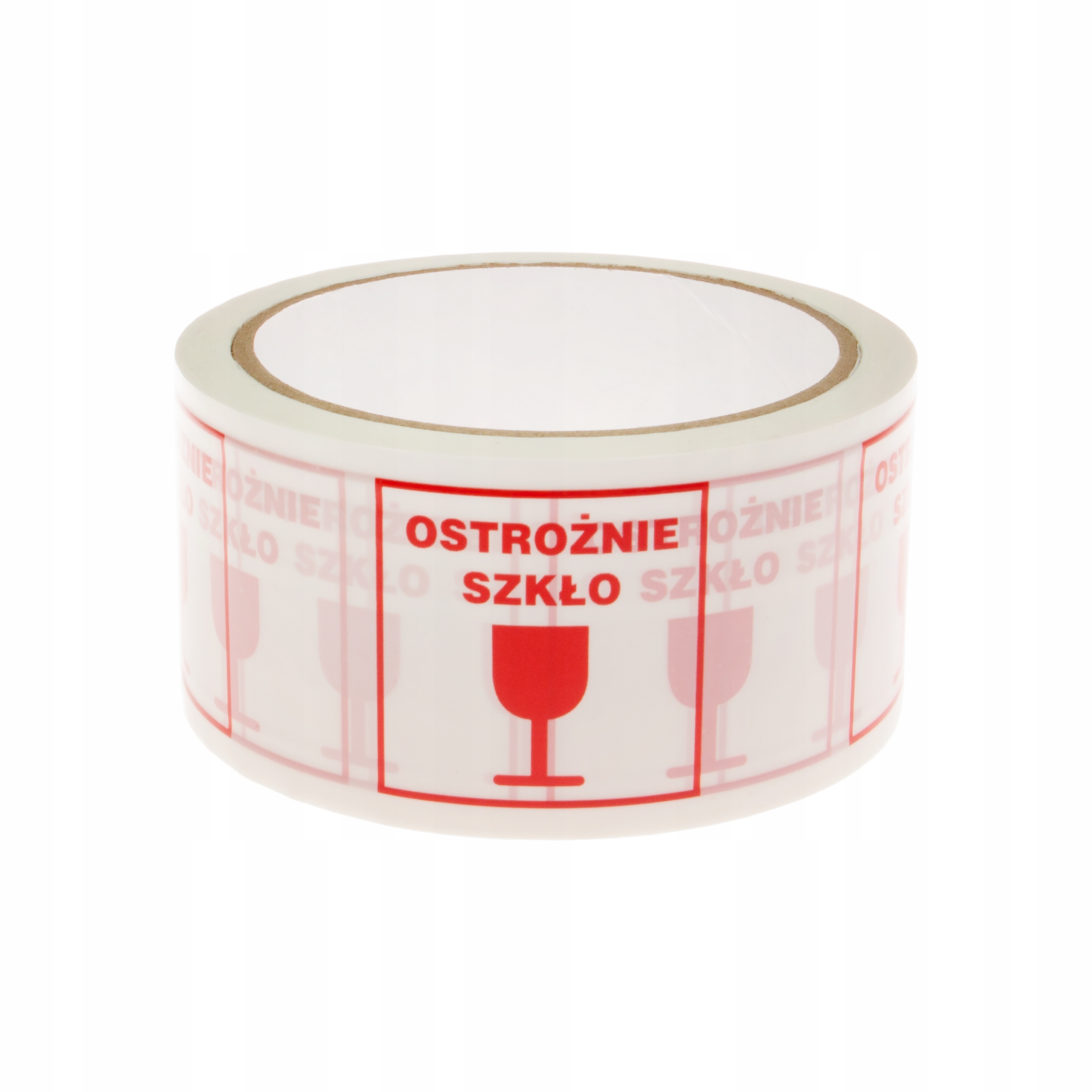 TAŚMA PAKOWA z nadrukiem OSTROŻNIE SZKŁO 48/50y