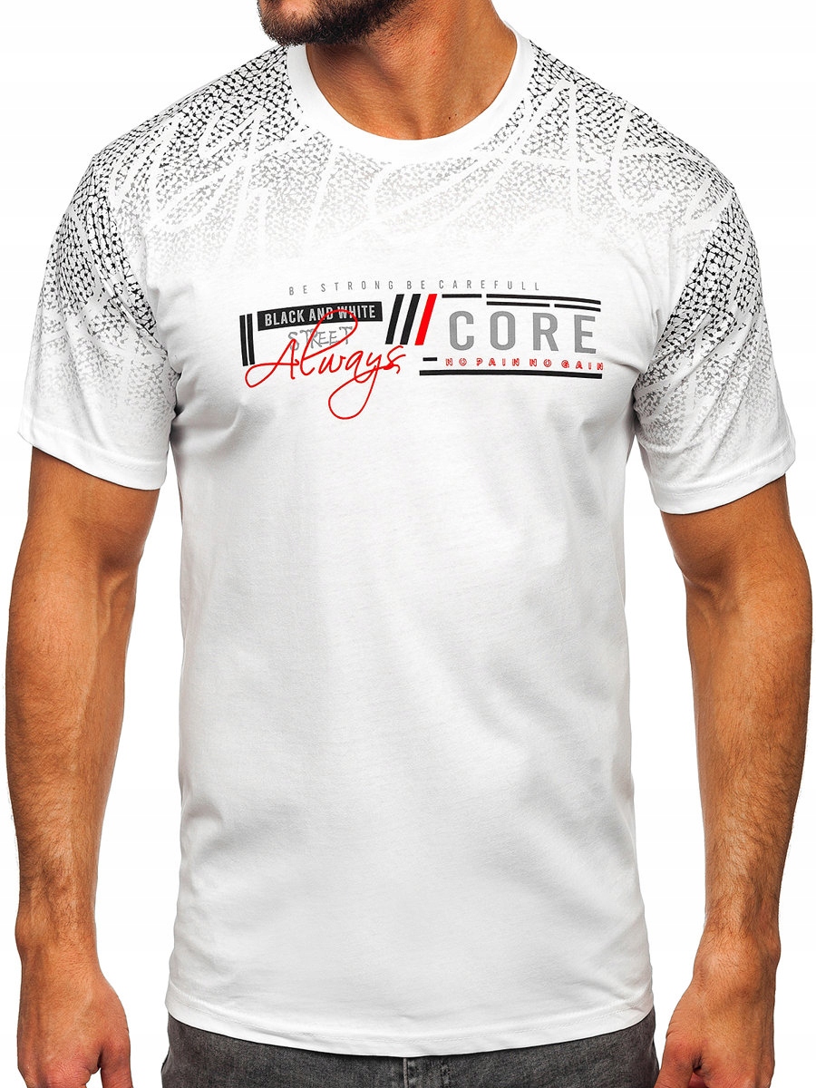 

T-shirt Koszulka Męska Biała 14710 DENLEY_2XL