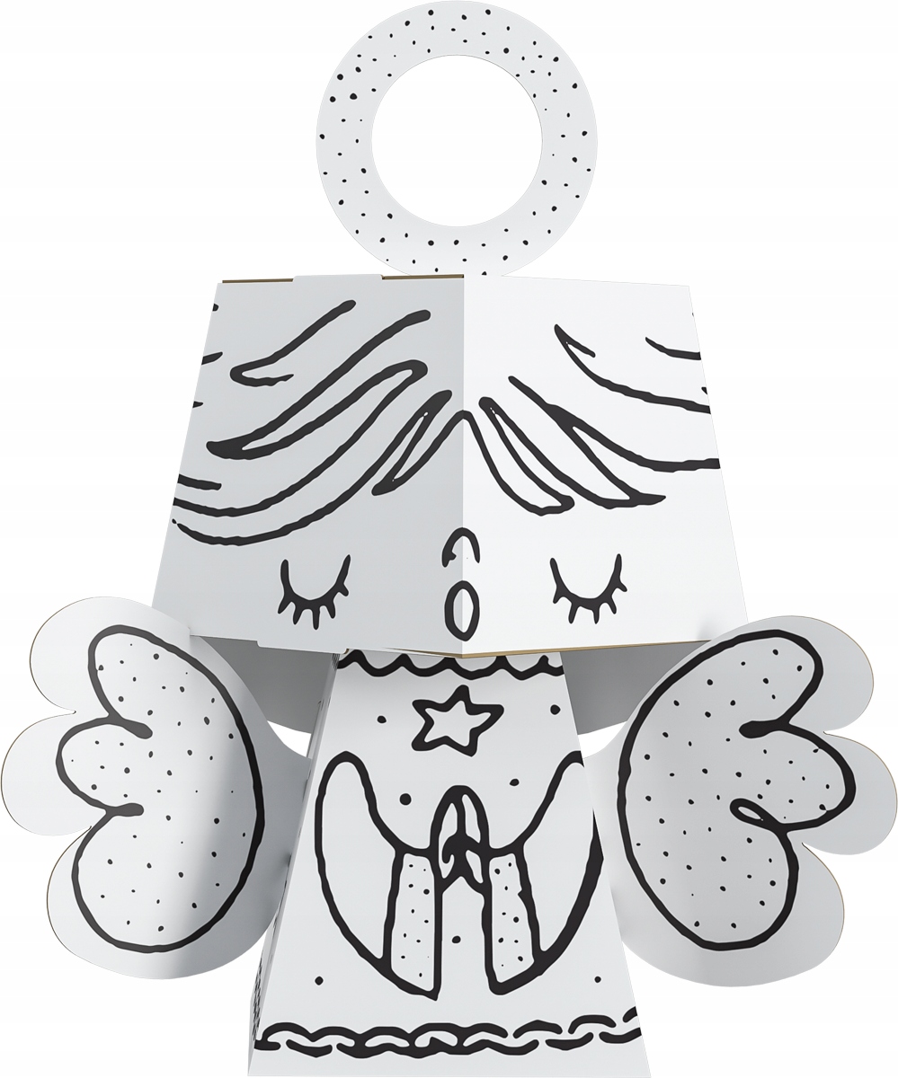 

Monumi Mini Cube Head Christmas zawieszka Anioł