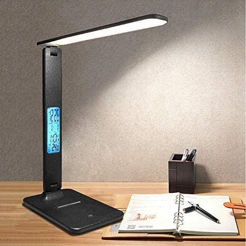 Lampka biurkowa LED lampa na biurko WYŚWIETLACZ LED Zegar Data 5 jasności Marka Anytech