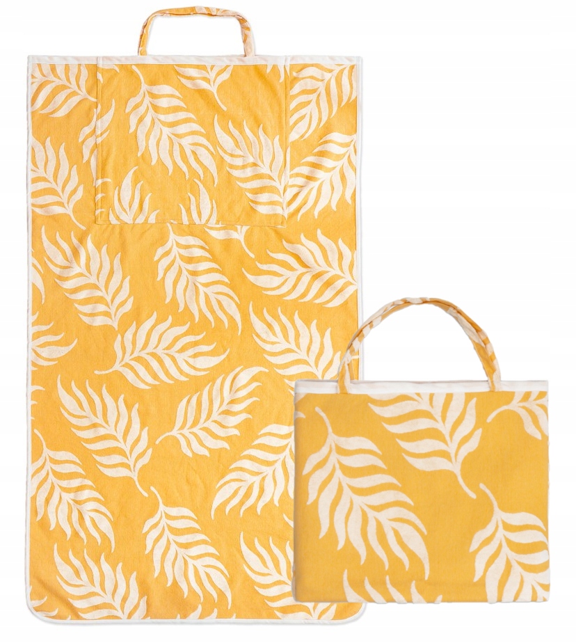 Ručník Na Pláž S Taškou 2v1 Bavlna 87x150 Skládací Přes Rameno Na Pláž K Bazénu