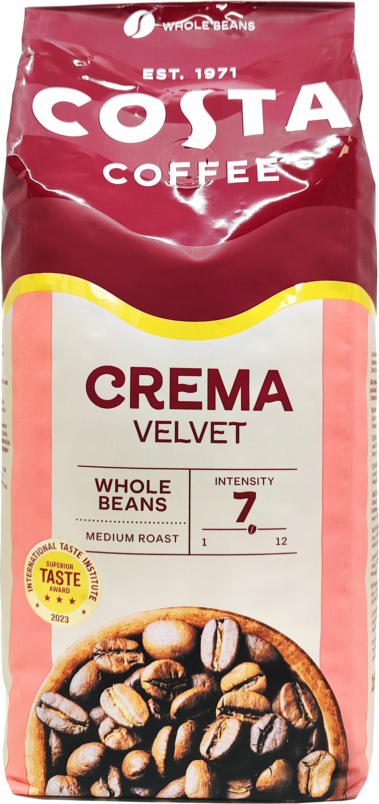 Levně Káva zrnková Costa Coffee Caffe Crema Velvet 1 kg