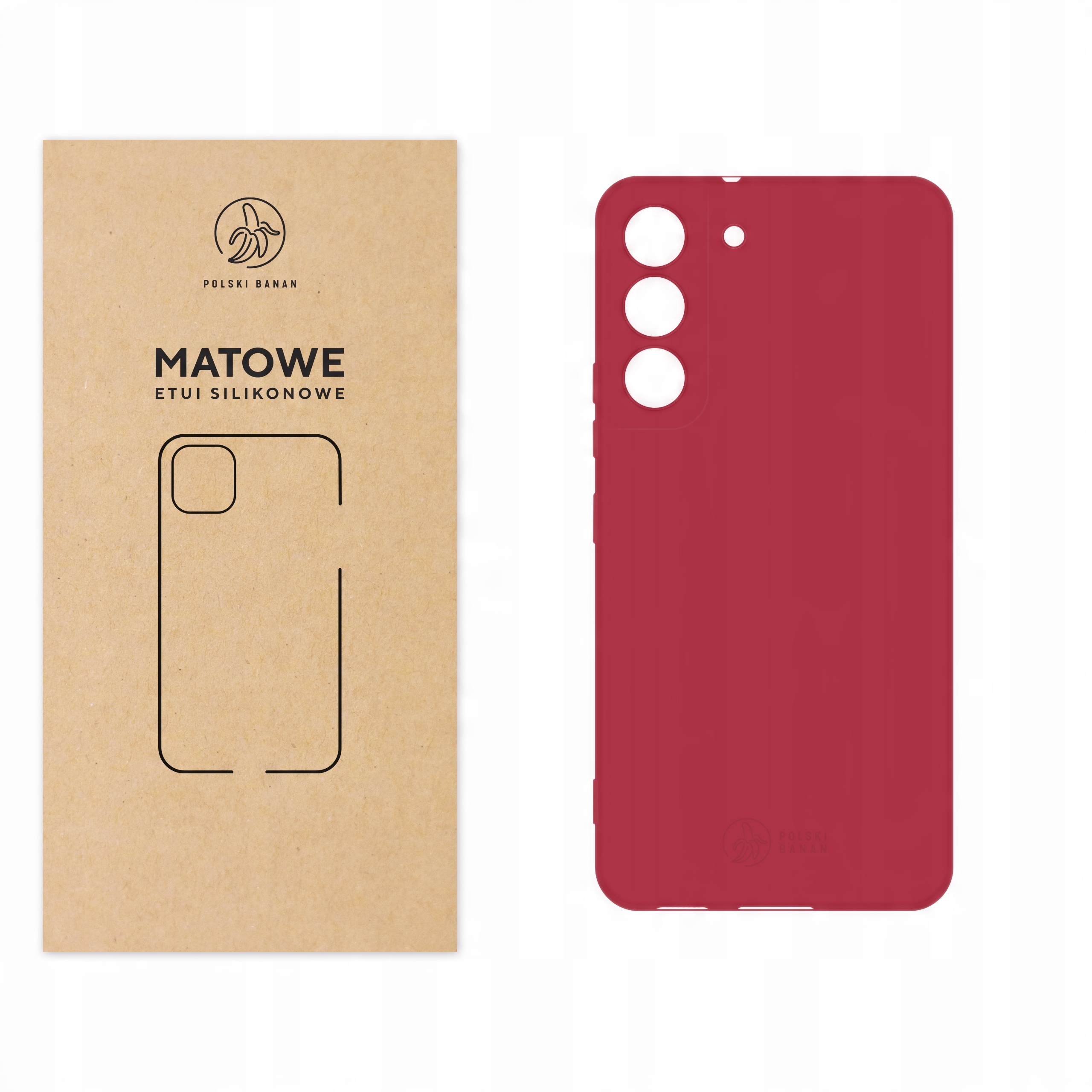 

Etui Matowe do Samsung S22 wiśniowe