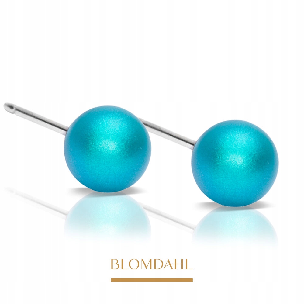 Hypoalergenní Náušnice Blomdahl Perleťově modrý zirkon 6 mm