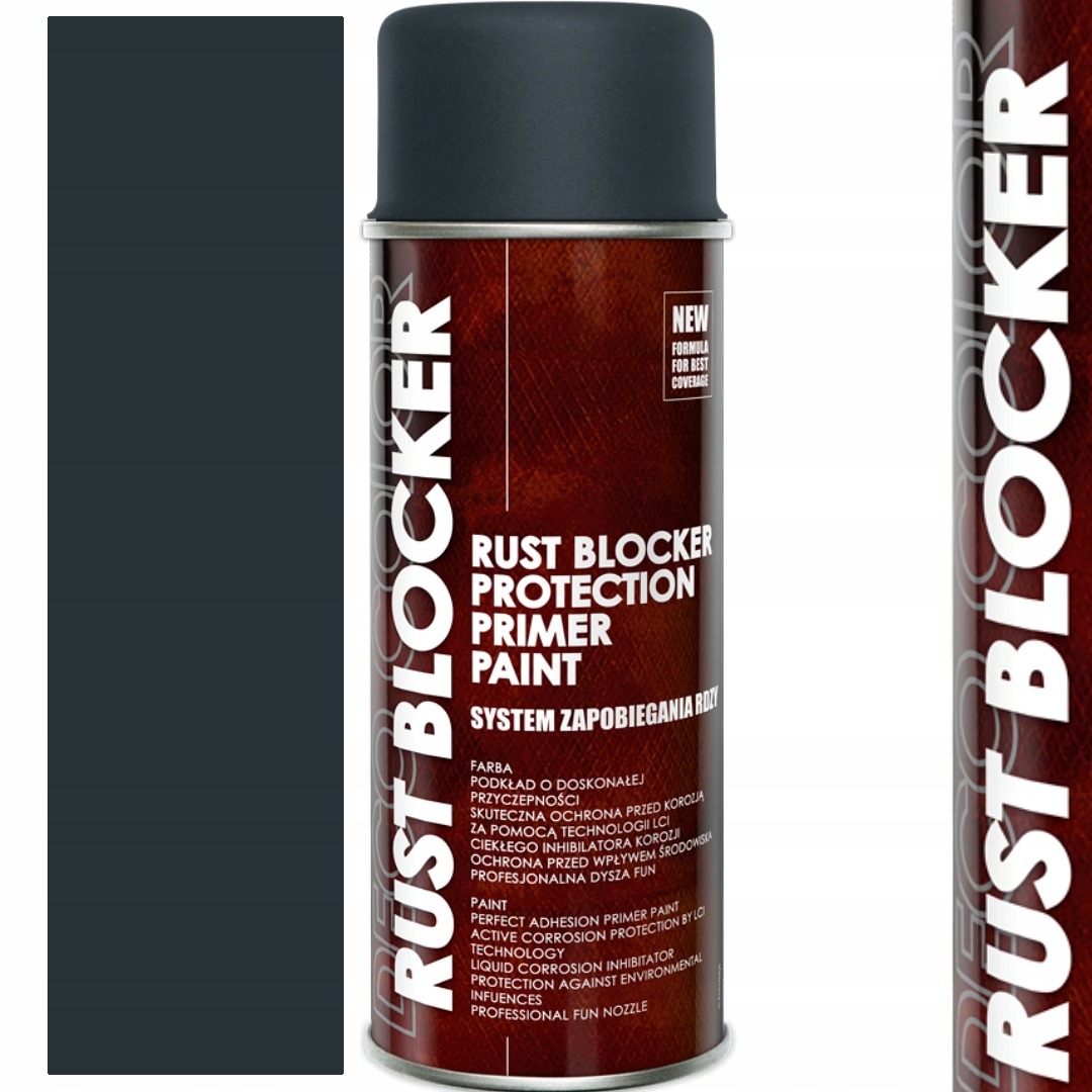 Farba Spray Na Rdzę 4w1 Rust Blocker Antracyt 400ml Ral 7016
