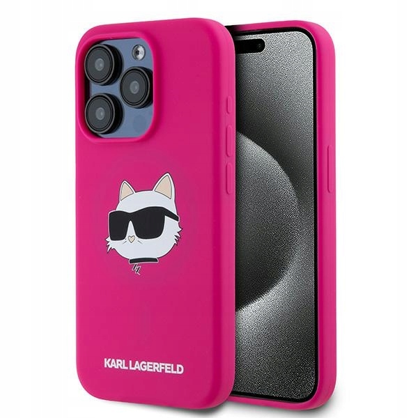 Pouzdro Karl pro Lagerfeld KLHMP15LSCHPPLF iPhone 15 Pro 6.1" růžové/fuschia ha