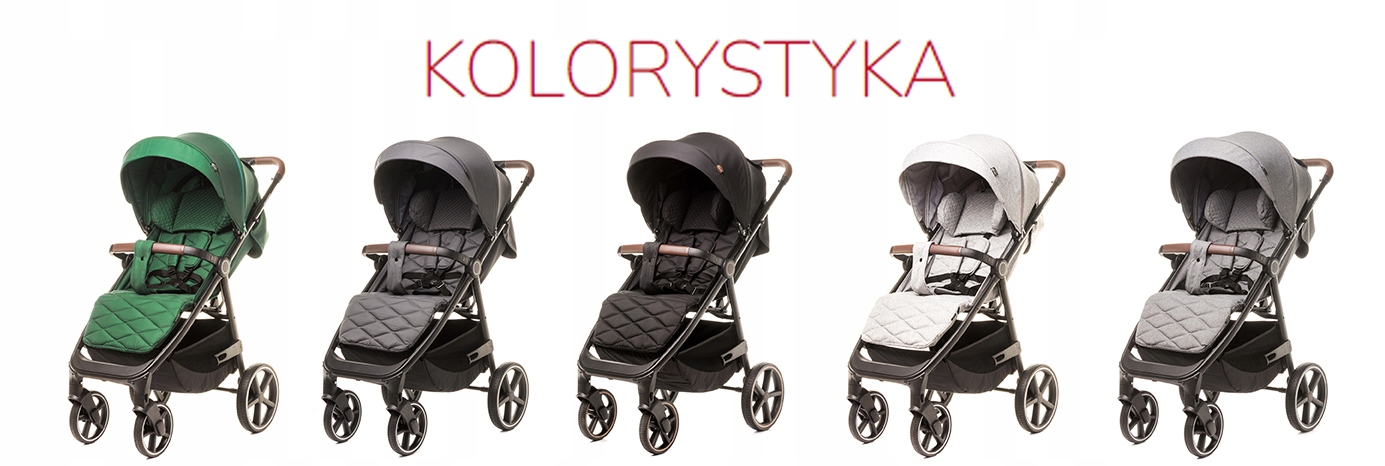 LEKKI Wózek Spacerowy Stinger PRO DUŻE KOŁA REGULACJA + AKCESORIA 0-22KG Głębokość produktu 87 cm