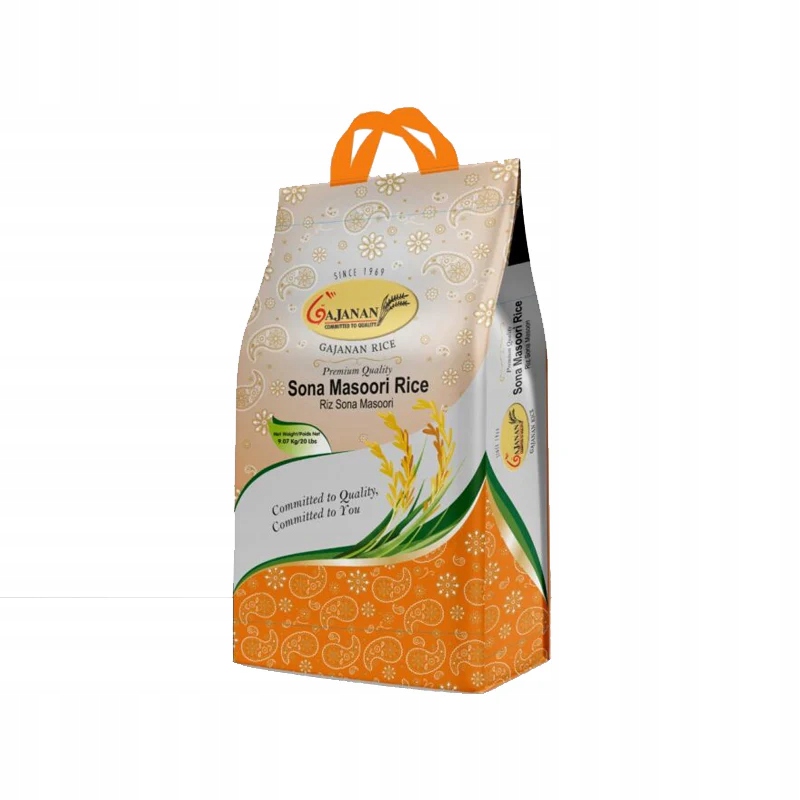Levně Rýže Sona Masoori Gajanan 9,07 kg středně zrnitá, lehká, sypká, aromatická