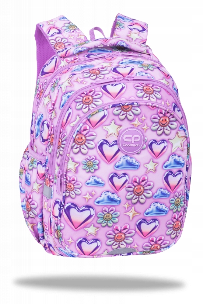 Plecak szkolny wielokomorowy CoolPack różowy, wielokolorowy