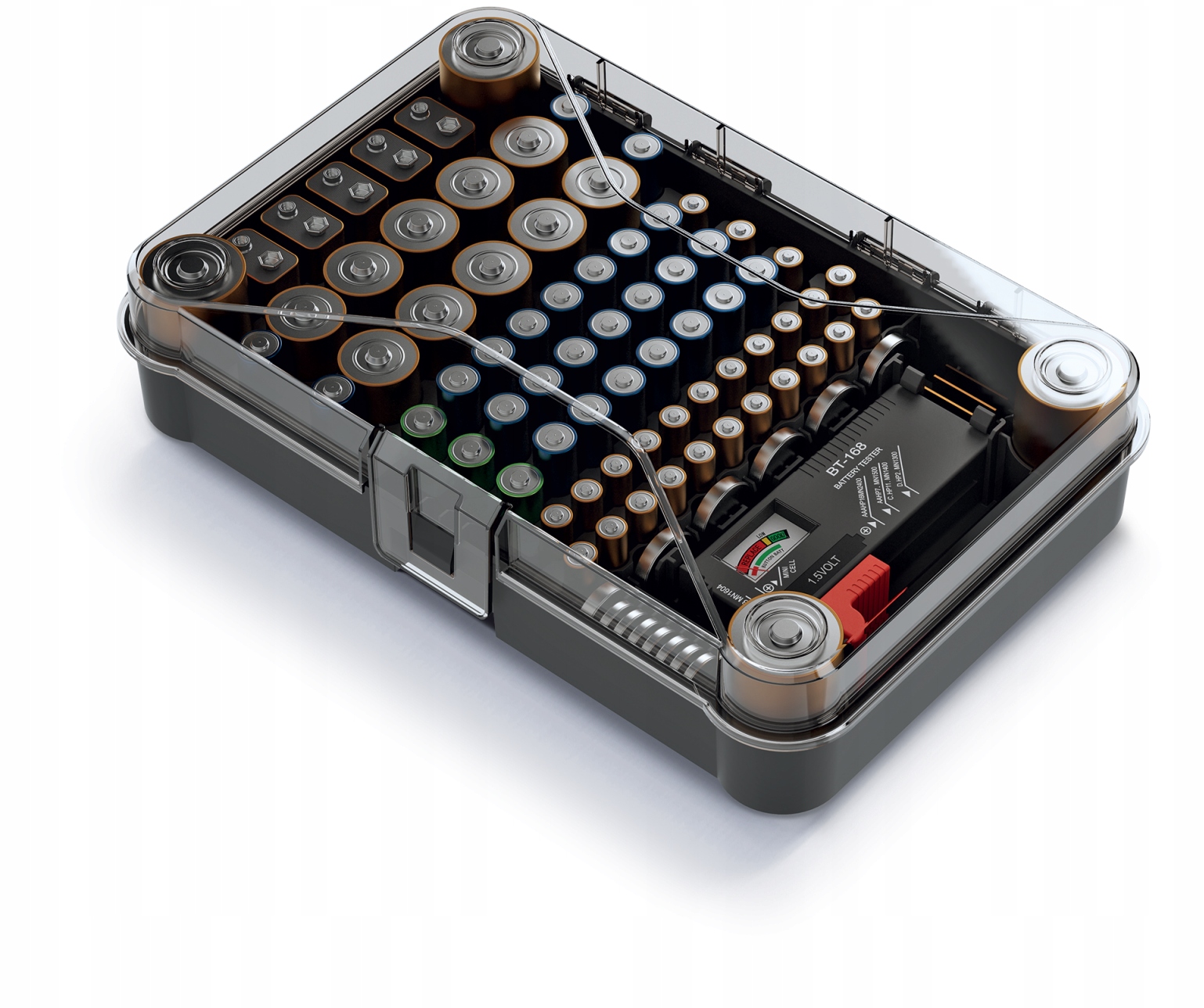 ORGANIZER SKRZYNKA NA BATERIE Kistenberg + TESTER Przeznaczenie inne