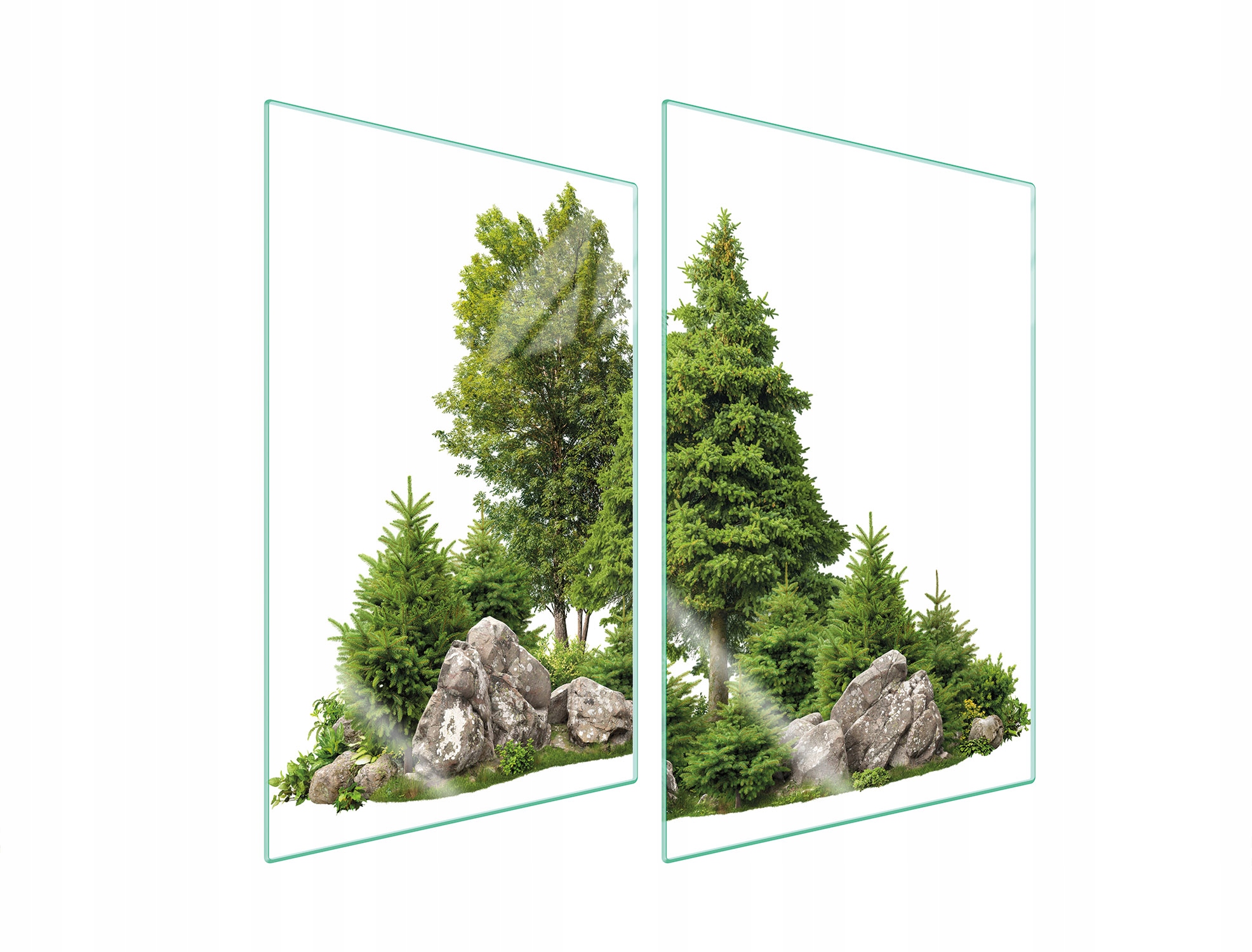 Skleněná Ochranná Deska Do Kuchyně 2x35x52 Stromy Tvrzené Sklo