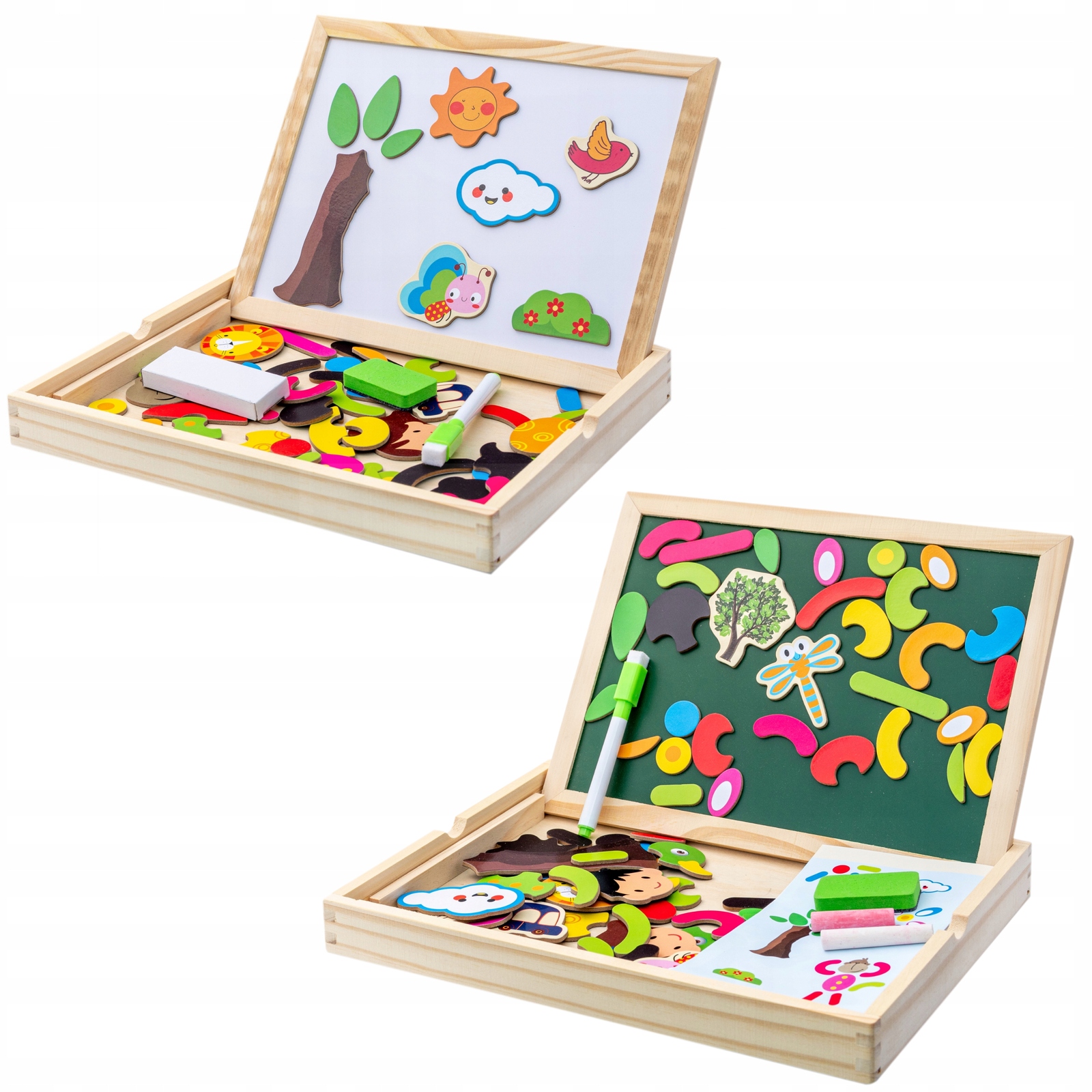 

Drewniana Tablica Magnetyczna Dwustronna Akcesoria