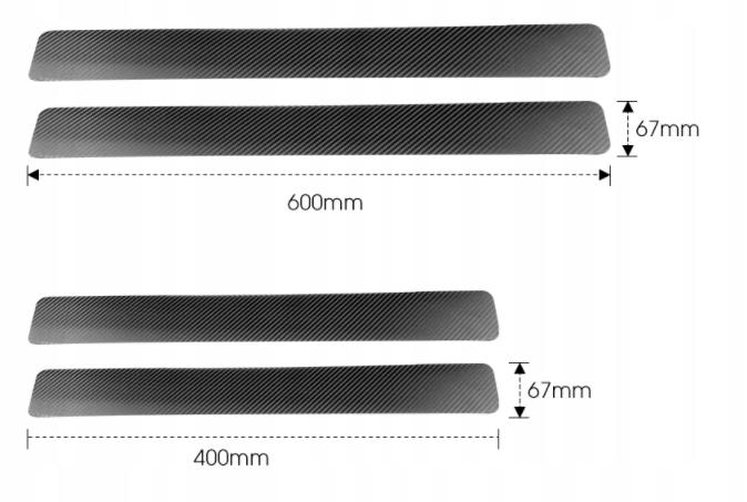 Folia OCHRONNA CARBON Progi Slupki Samochod Producent inny