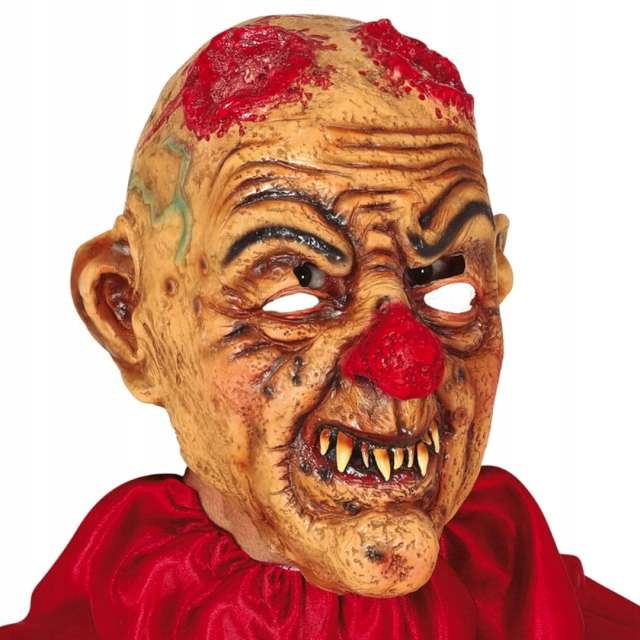 Maska KLAUN straszna HALLOWEEN horror ZABÓJCA morderca CYRKOWIEC