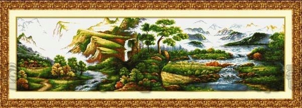 Křížková výšivka počítaná sada (kanva, mulina)