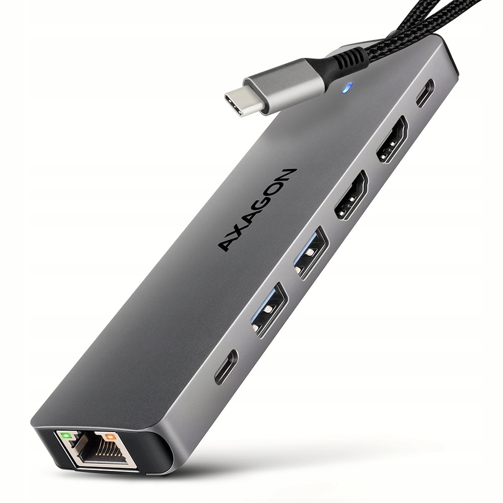 HMC-7HX2 Víceportový Usb hub 7v1, 5Gbps, 2x Usb-a, 1x Usb-c, 2x Hdmi,