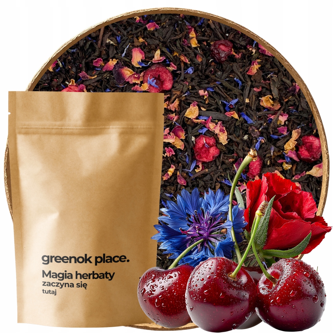 Levně Čaj černý Třešňová Symfonie 500 g višeň Aromatické třešňové růže