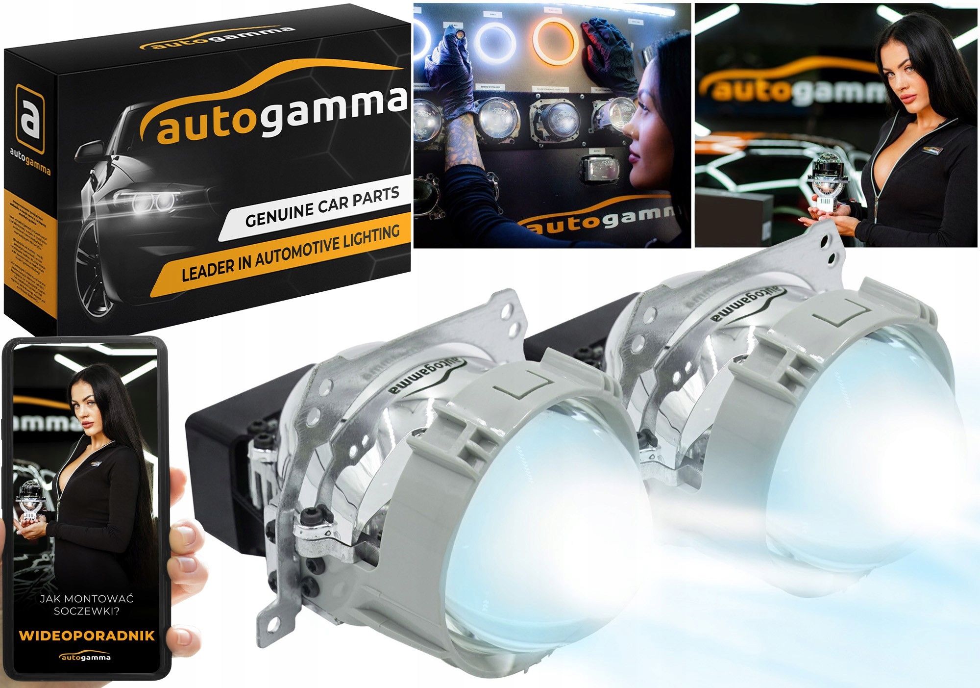 Projektory Bi-Led 2.5" 12V Otto Šedé Univerzální regenerace světlometů