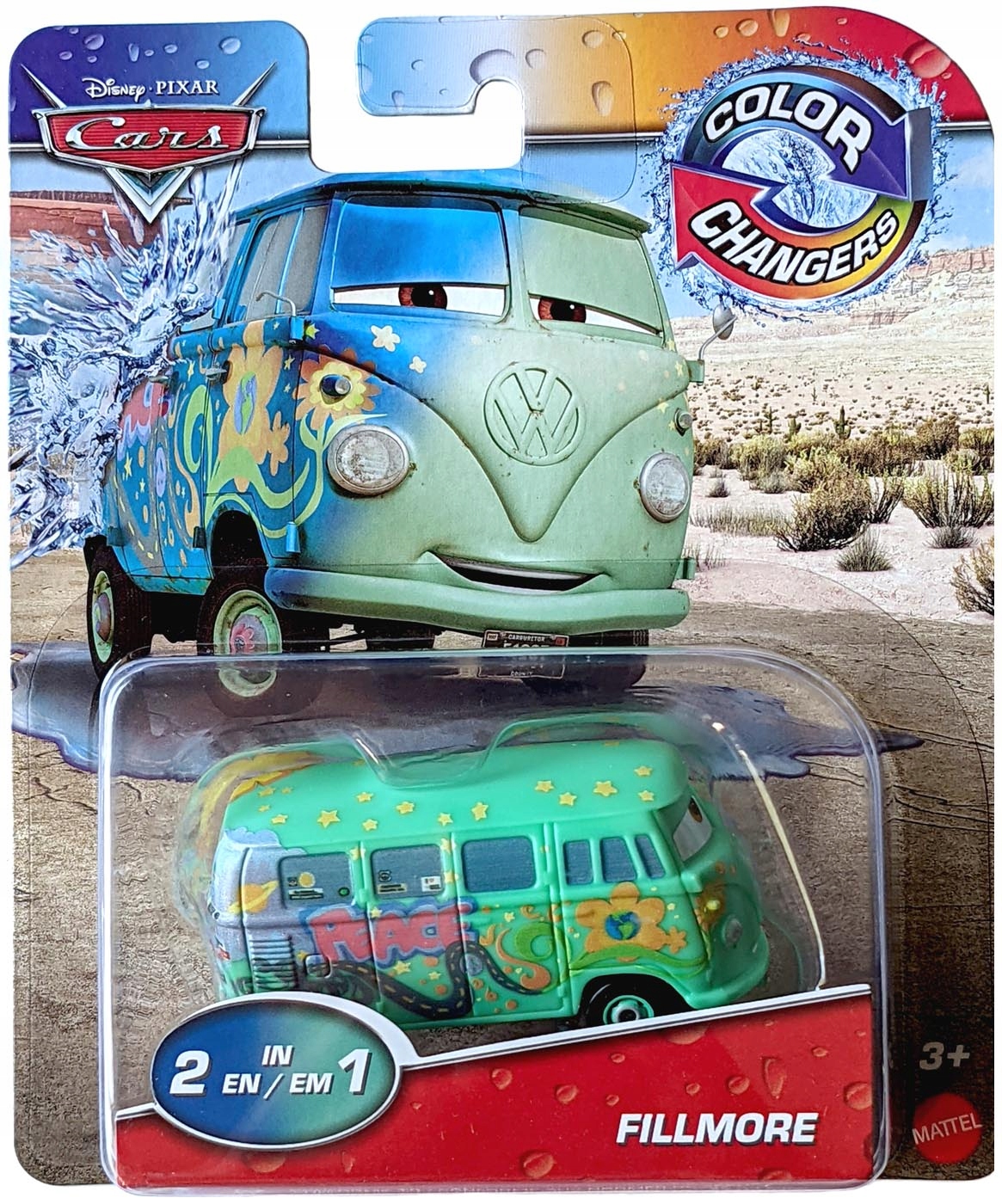 

Mattel Cars Auta Zmienia Kolor Fillmore Ogórek