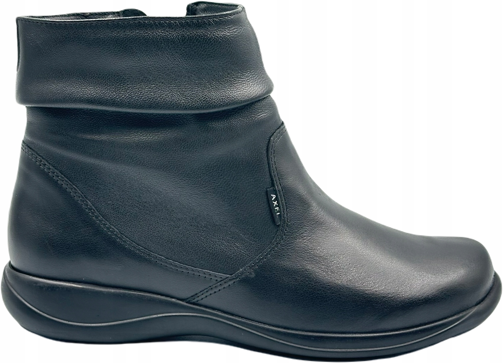 Dámské Kotníkové Boty Axel Comfort 4463 z kůže, černé, šířka H, vel. 41