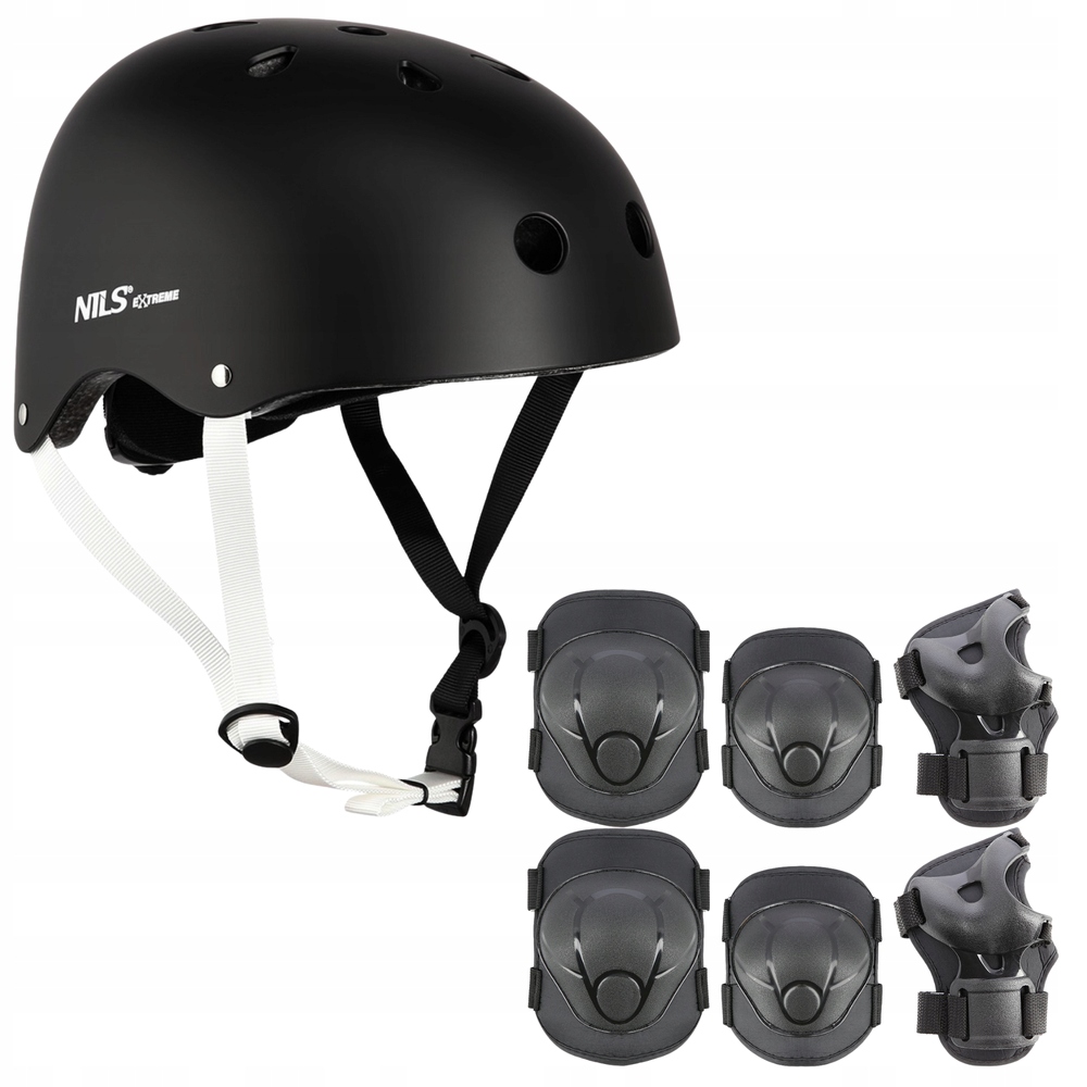 Kask Z Regulacją Orzeszek Ochraniacze Zestaw Na Rolki Rower Deskorolkę Xs
