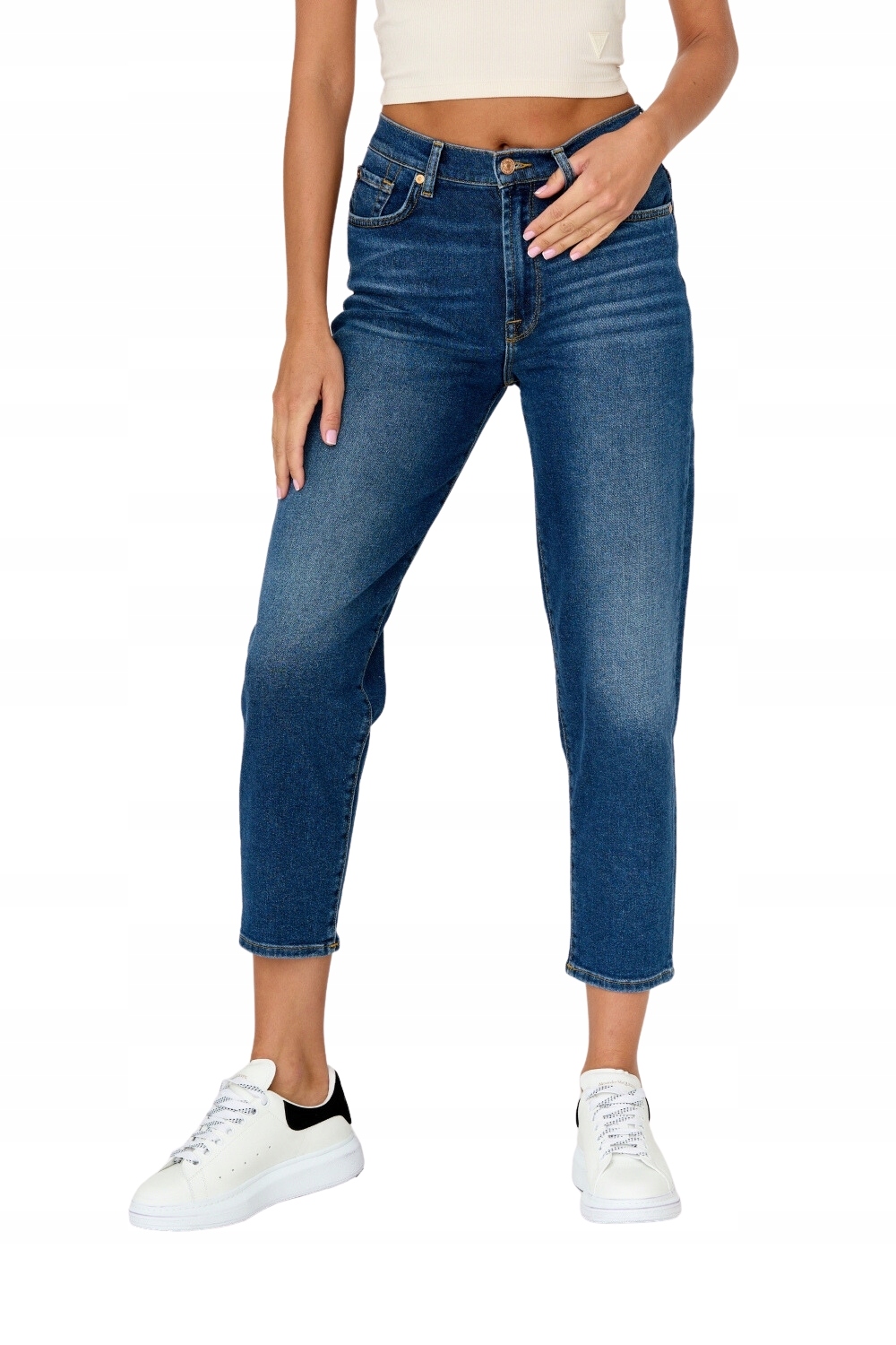 7 For All Mankind Tmavě modré dámské džíny Malia Luxe Vintage Blueprint 29